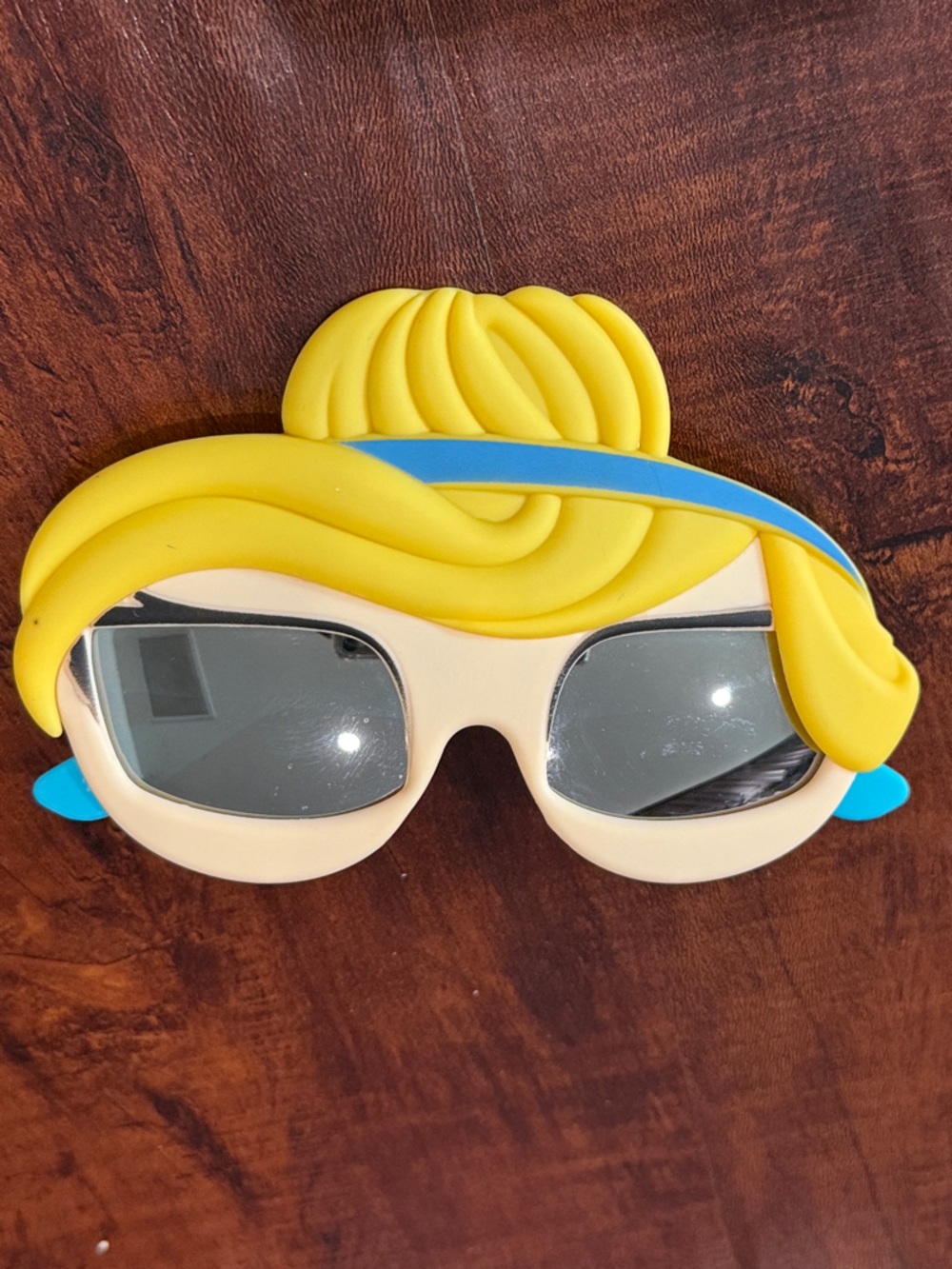 Kids Yellow Character Sunglasses with Blue Accents